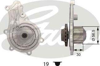 Gates WP0055 - Water Pump www.autospares.lv