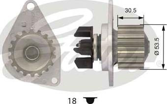 Gates WP0056 - Water Pump www.autospares.lv