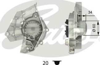 Gates WP0051 - Водяной насос www.autospares.lv