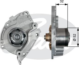 Gates WP0065 - Water Pump www.autospares.lv