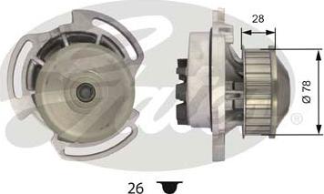 Gates WP0060 - Ūdenssūknis www.autospares.lv