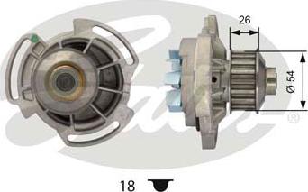 Gates WP0008 - Ūdenssūknis www.autospares.lv