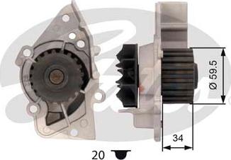 Gates WP0014 - Водяной насос www.autospares.lv