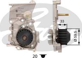 Gates WP0016 - Water Pump www.autospares.lv