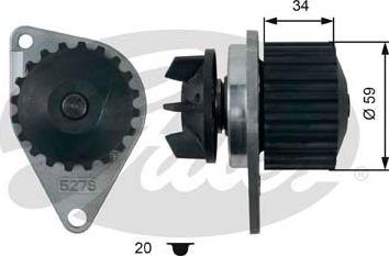 Gates WP0011 - Water Pump www.autospares.lv