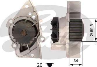 Gates WP0013 - Water Pump www.autospares.lv