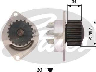 Gates WP0012 - Ūdenssūknis autospares.lv