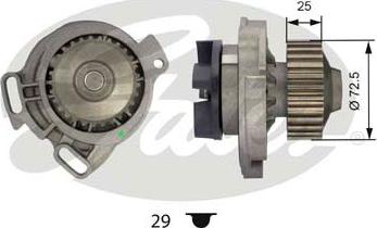 Gates WP0024 - Water Pump www.autospares.lv