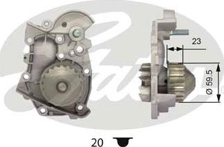 Gates WP0025 - Ūdenssūknis www.autospares.lv