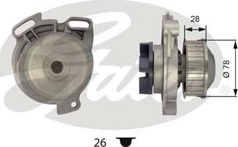 Gates WP0020 - Water Pump www.autospares.lv