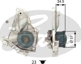 Gates WP0071 - Ūdenssūknis www.autospares.lv