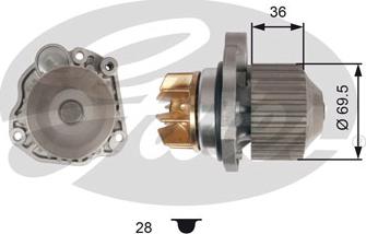 Gates WP0106 - Ūdenssūknis www.autospares.lv