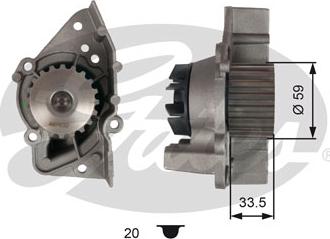 Gates WP0103 - Ūdenssūknis www.autospares.lv