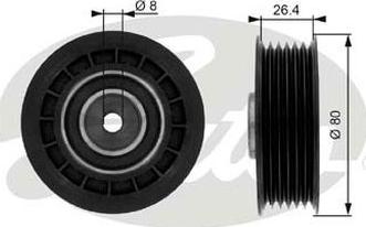 GATES-AU 36038 - Ролик, поликлиновый ремень www.autospares.lv