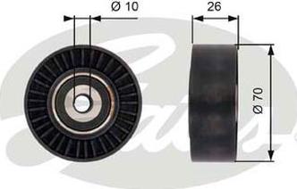 GATES-AU 36393 - Ролик, поликлиновый ремень www.autospares.lv