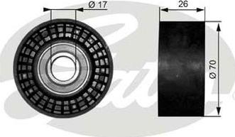 GATES-AU 38018 - Ролик, поликлиновый ремень www.autospares.lv