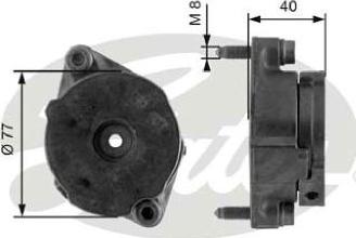 GATES-AU 38345 - Siksnas spriegotājs, Ķīļsiksna www.autospares.lv