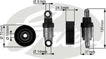 GATES-AU 38242 - Siksnas spriegotājs, Ķīļsiksna autospares.lv