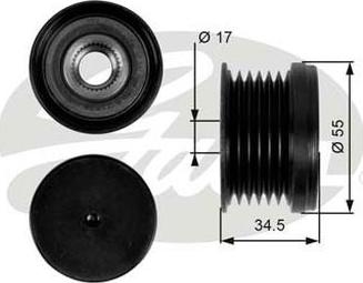 GATES-AU OAP7090 - Pulley, alternator, freewheel clutch www.autospares.lv