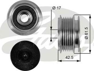 GATES-AU OAP7047 - Pulley, alternator, freewheel clutch www.autospares.lv