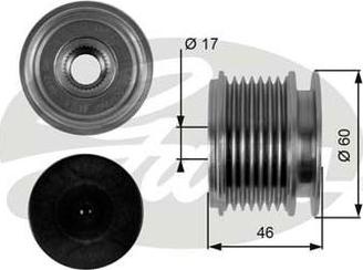 GATES-AU OAP7056 - Pulley, alternator, freewheel clutch www.autospares.lv