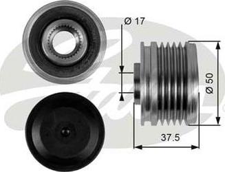 GATES-AU OAP7053 - Шкив генератора, муфта www.autospares.lv