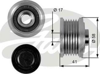 GATES-AU OAP7052 - Шкив генератора, муфта www.autospares.lv