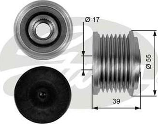 GATES-AU OAP7065 - Pulley, alternator, freewheel clutch www.autospares.lv