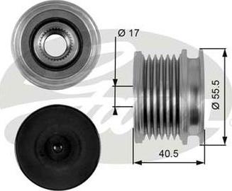 GATES-AU OAP7060 - Piedziņas skriemelis, Ģenerators autospares.lv