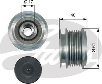 GATES-AU OAP7013 - Piedziņas skriemelis, Ģenerators www.autospares.lv