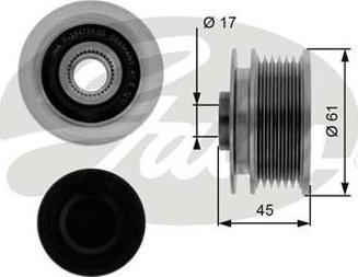 GATES-AU OAP7087 - Piedziņas skriemelis, Ģenerators autospares.lv