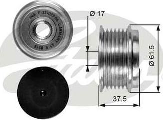 GATES-AU OAP7075 - Pulley, alternator, freewheel clutch www.autospares.lv