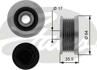 GATES-AU OAP7073 - Шкив генератора, муфта www.autospares.lv