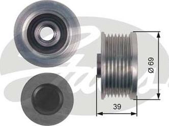 GATES-AU OAP7149 - Piedziņas skriemelis, Ģenerators autospares.lv