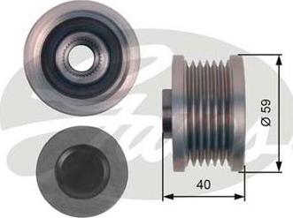 GATES-AU OAP7144 - Piedziņas skriemelis, Ģenerators autospares.lv