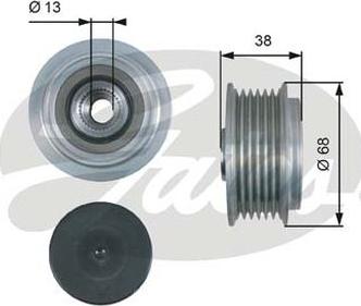 GATES-AU OAP7185 - Шкив генератора, муфта www.autospares.lv