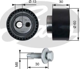 GATES-AU T41140 - Spriegotājrullītis, Gāzu sadales mehānisma piedziņas siksna autospares.lv