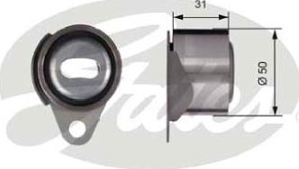 GATES-AU T41157 - Spriegotājrullītis, Gāzu sadales mehānisma piedziņas siksna autospares.lv