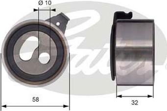 GATES-AU T41296 - Tensioner Pulley, timing belt www.autospares.lv