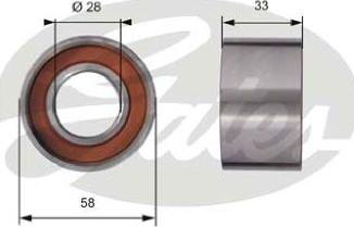 GATES-AU T41290 - Spriegotājrullītis, Gāzu sadales mehānisma piedziņas siksna www.autospares.lv