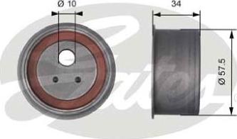 GATES-AU T41271 - Spriegotājrullītis, Gāzu sadales mehānisma piedziņas siksna www.autospares.lv