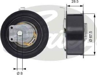 GATES-AU T43110 - Siksnas spriegotājs, Zobsiksna autospares.lv