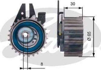 GATES-AU T43211 - Spriegotājrullītis, Gāzu sadales mehānisma piedziņas siksna autospares.lv