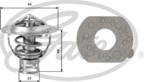 GATES-AU TH04077G1 - Термостат охлаждающей жидкости / корпус www.autospares.lv