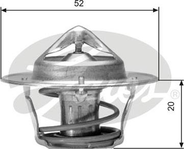 GATES-AU TH04182G1 - Термостат охлаждающей жидкости / корпус www.autospares.lv