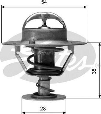 GATES-AU TH04282G1 - Термостат охлаждающей жидкости / корпус www.autospares.lv