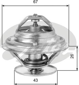 GATES-AU TH05586G1 - Coolant thermostat / housing www.autospares.lv