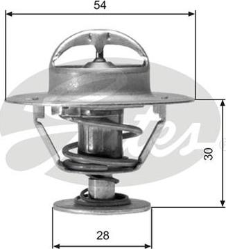 GATES-AU TH02491G1 - Термостат охлаждающей жидкости / корпус www.autospares.lv