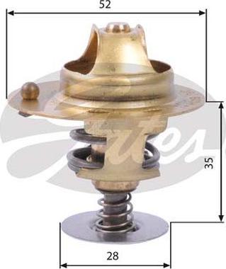 GATES-AU TH14178G2 - Coolant thermostat / housing www.autospares.lv