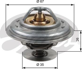 GATES-AU TH13287G1 - Termostats, Dzesēšanas šķidrums www.autospares.lv